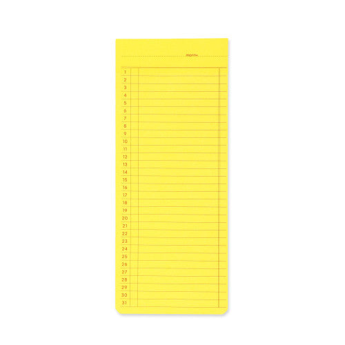 Penco Sticky Memo Pad Monthly By Penny Black in yellow