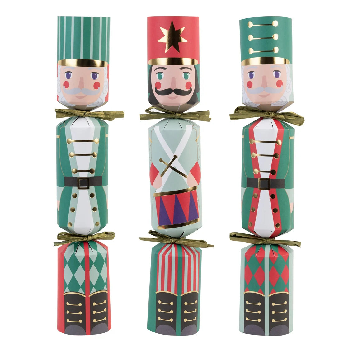 Nutcracker 3 Design Christmas Crackers - 6 Pk By Penny Black