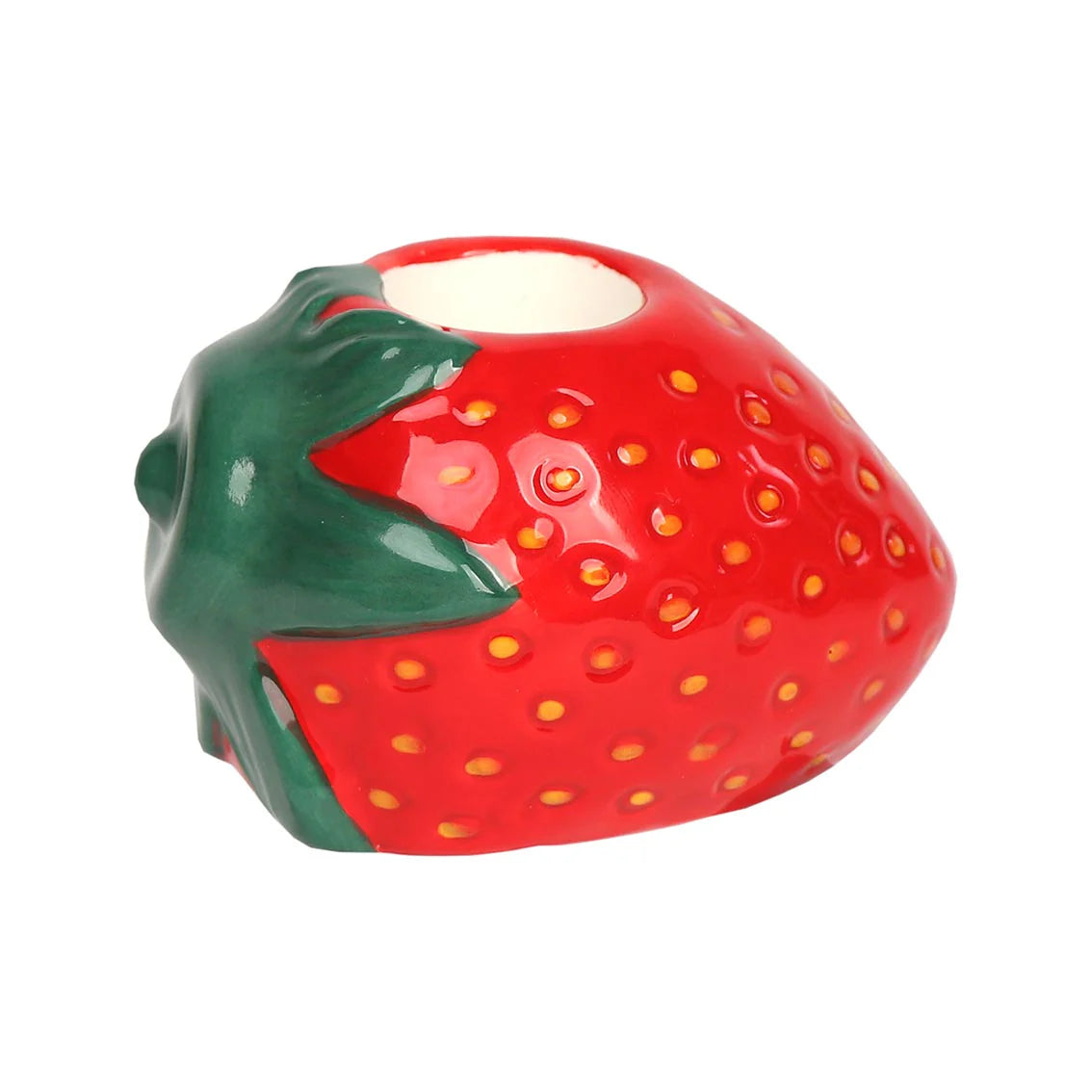 Bon Appetit Strawberry Ceramic Candle Holder By Penny Black