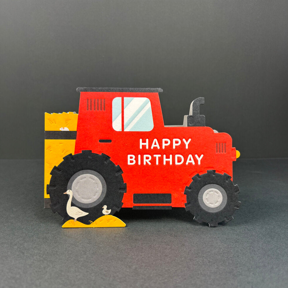 Red Tractor Die-Cut Birthday Card By Penny Black