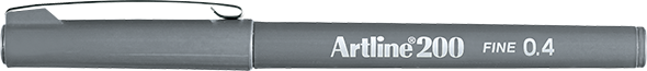 Artline 200 Fineliner Pen 0.4mm By Penny Black