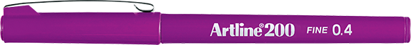Artline 200 Fineliner Pen 0.4mm By Penny Black