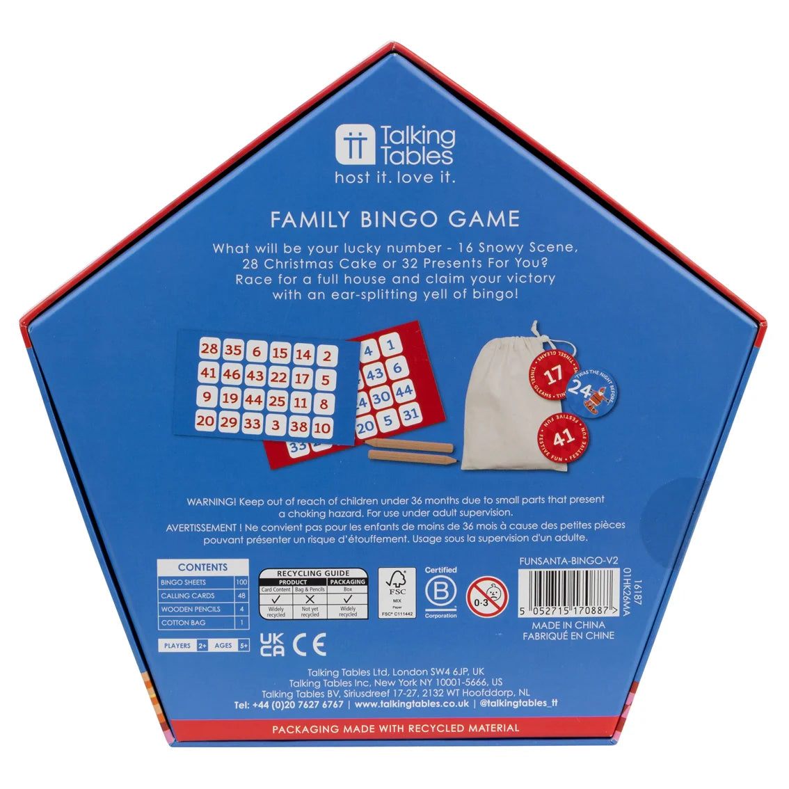 Christmas Crowd Family Bingo Game By Penny Black