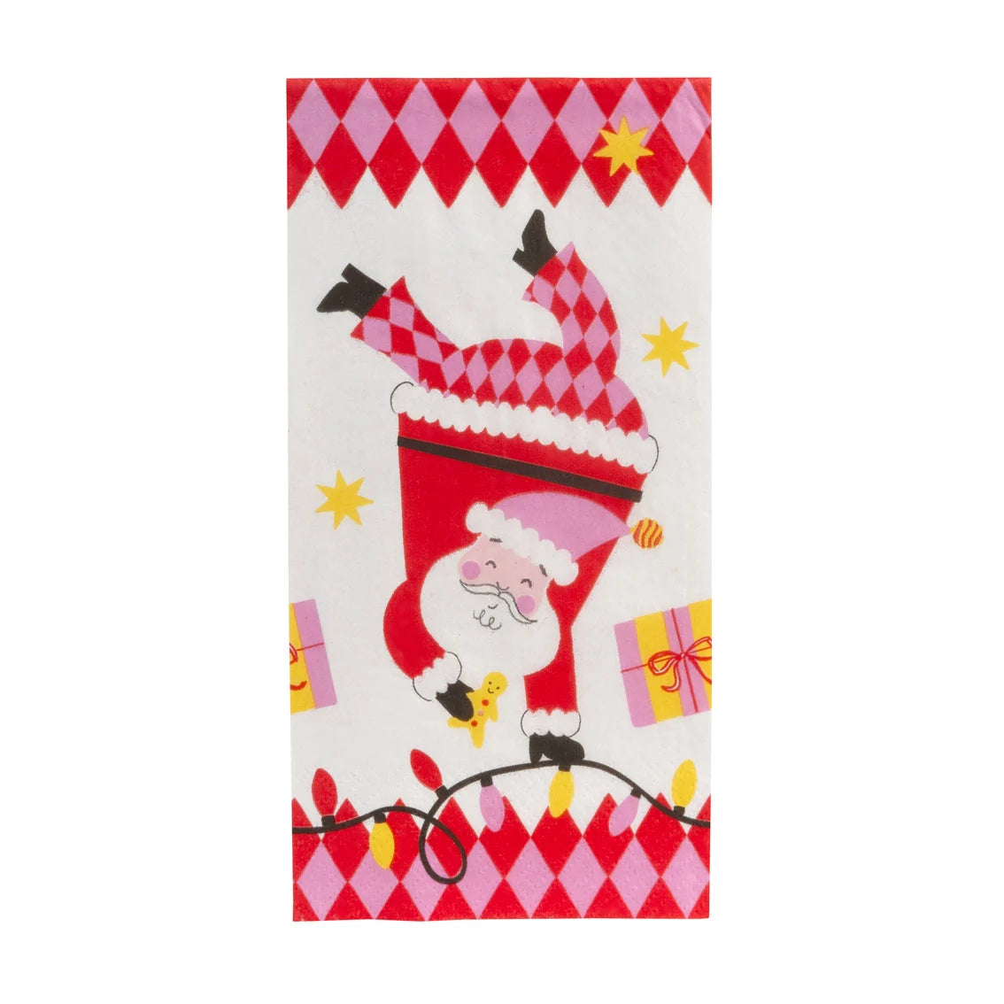 Fun Santa Long Paper Napkins 16 Pack By Penny Black