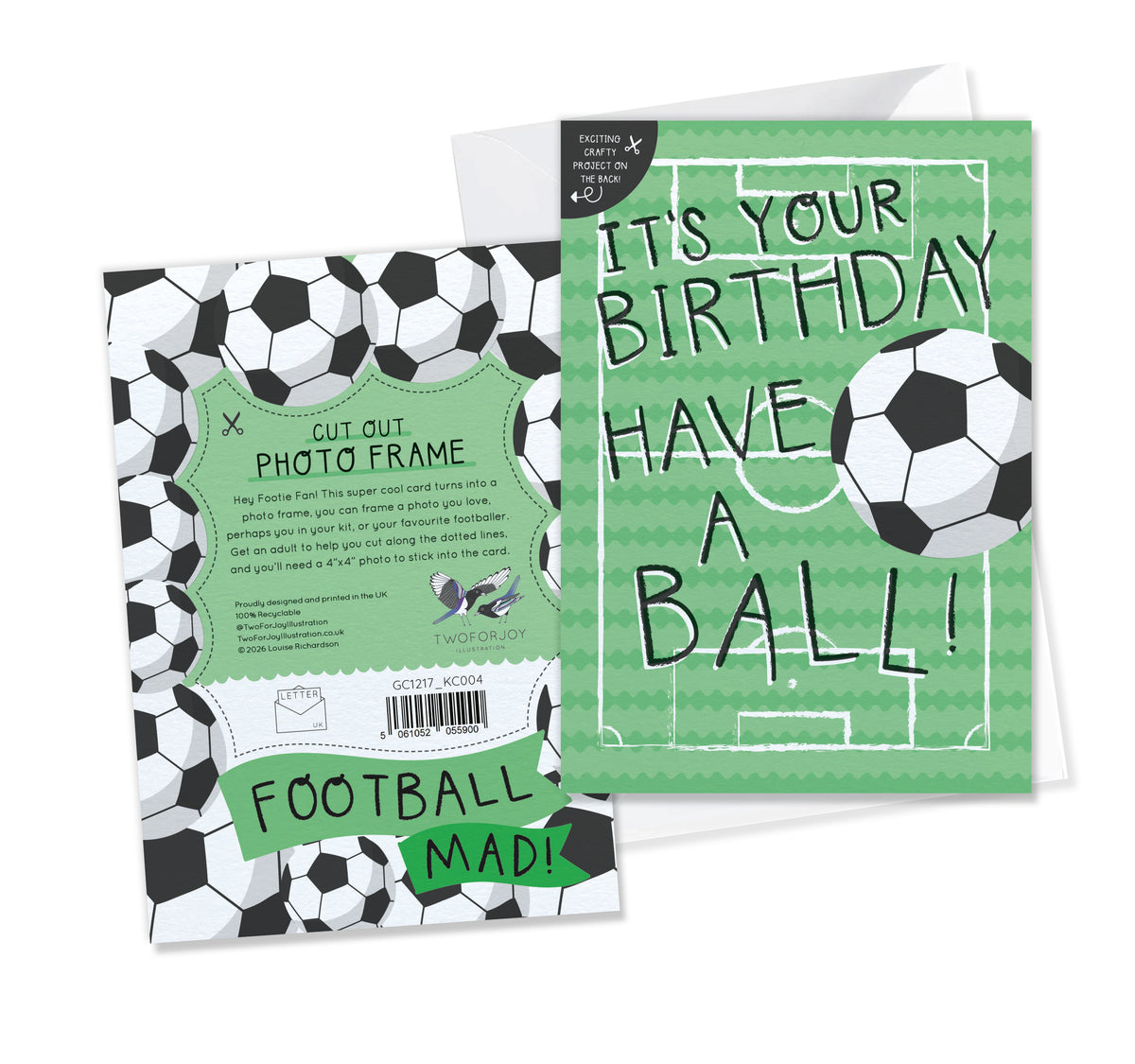Have A Ball Football Themed Birthday Card With Crafty Cut Out By Penny Black