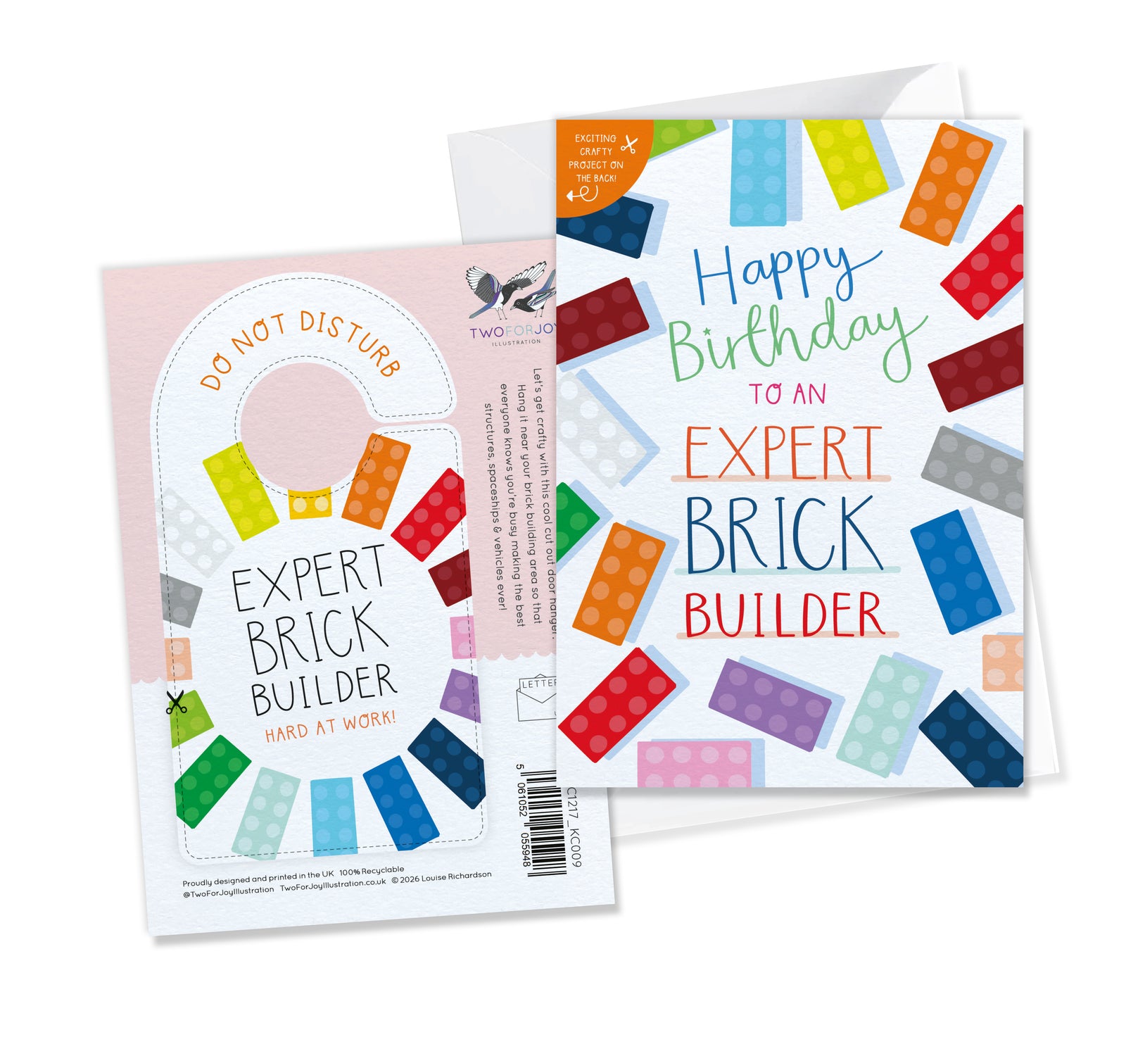 Expert Brick Builder Birthday Card With Crafty Cut Out By Penny  Black
