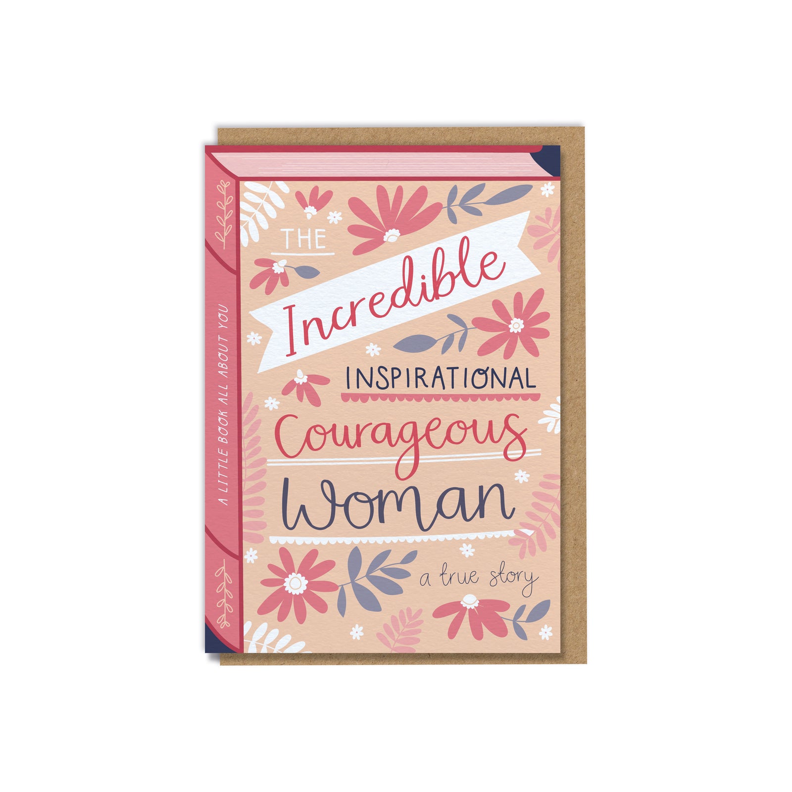 Incredible Inspirational Courageous Woman Book Card By Penny Black