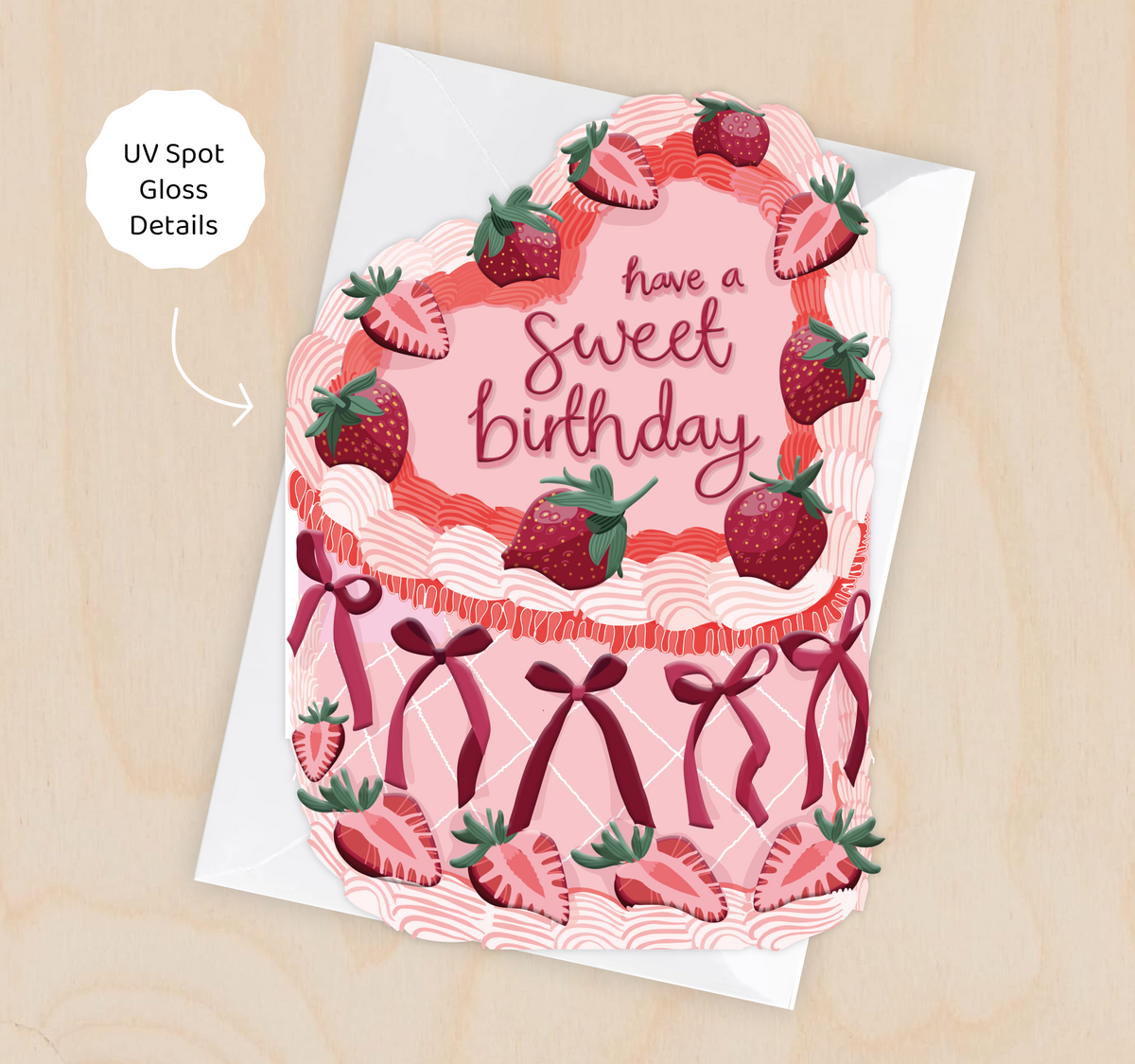 Sweet Heart Shaped Cake Birthday Card by penny black