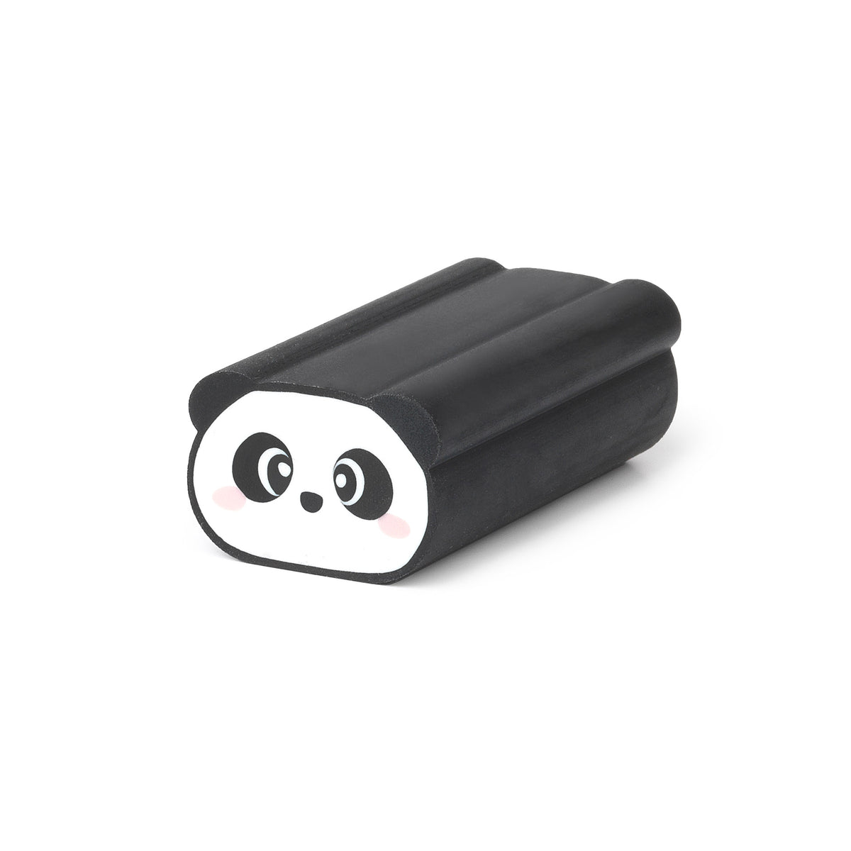 An eraser in the shape of a panda's head.