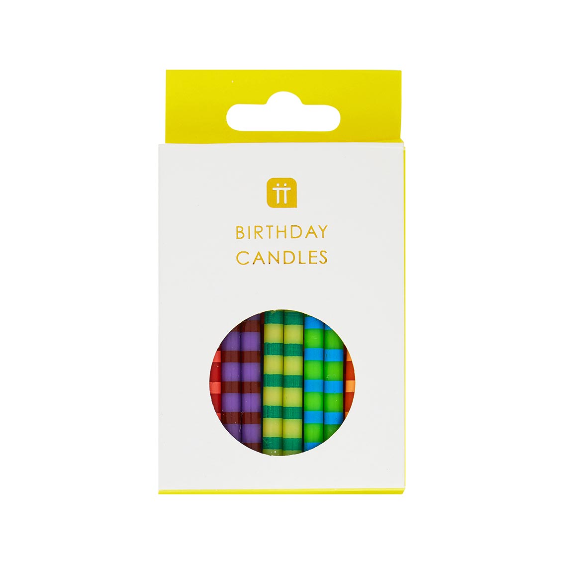 Birthday Bash Striped Candles