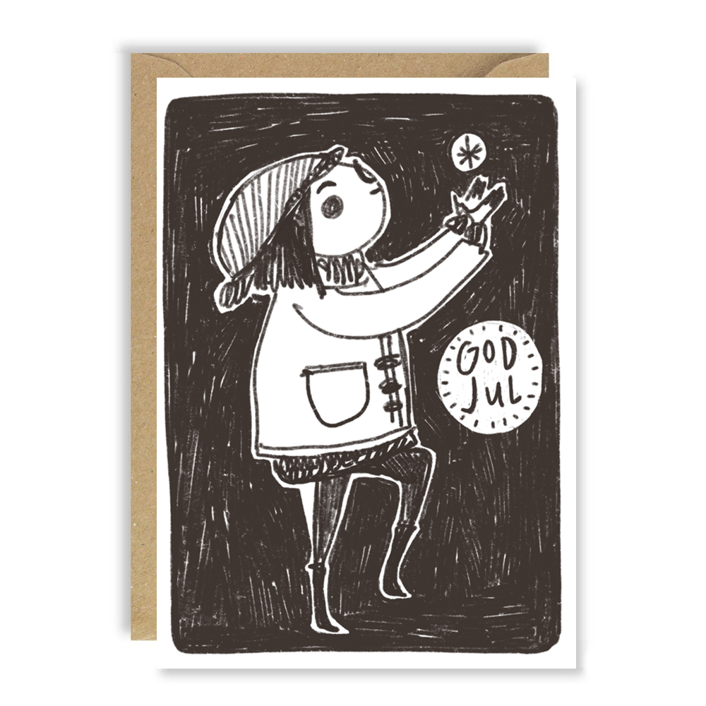 God Jul Scandinavian Christmas Card by penny black