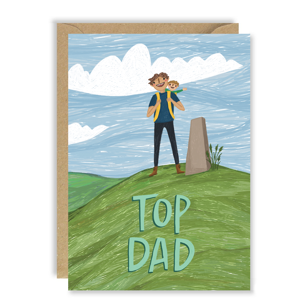 Top Dad Hill Walking Father's Day Card by penny black