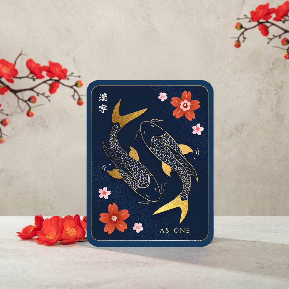 Japanese Koi As One Die-Cut Mini Card By Penny Black
