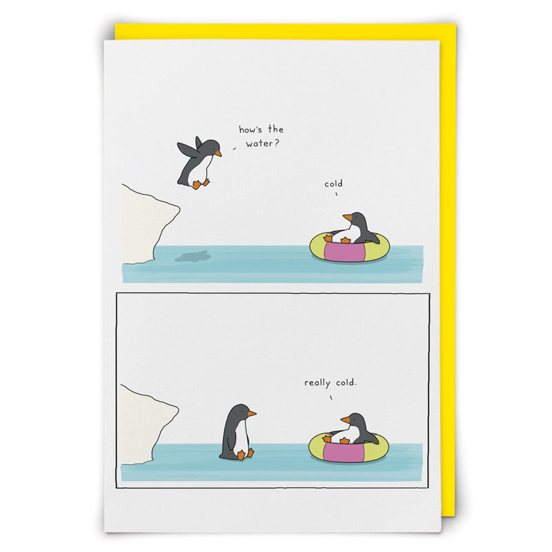 Really Cold Water Funny Card from Penny Black