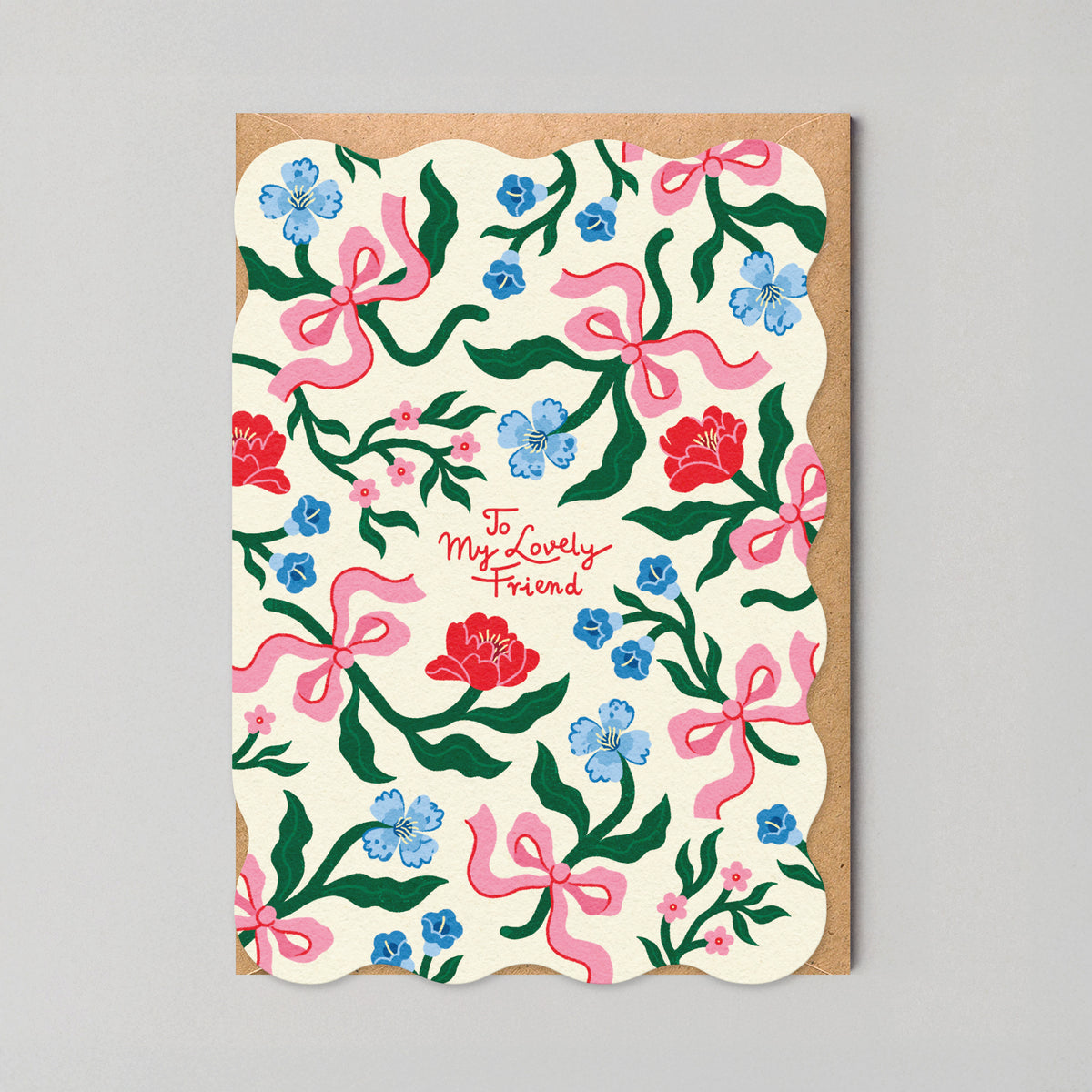To My Lovely Friend Scallop Edged Card By Penny Black