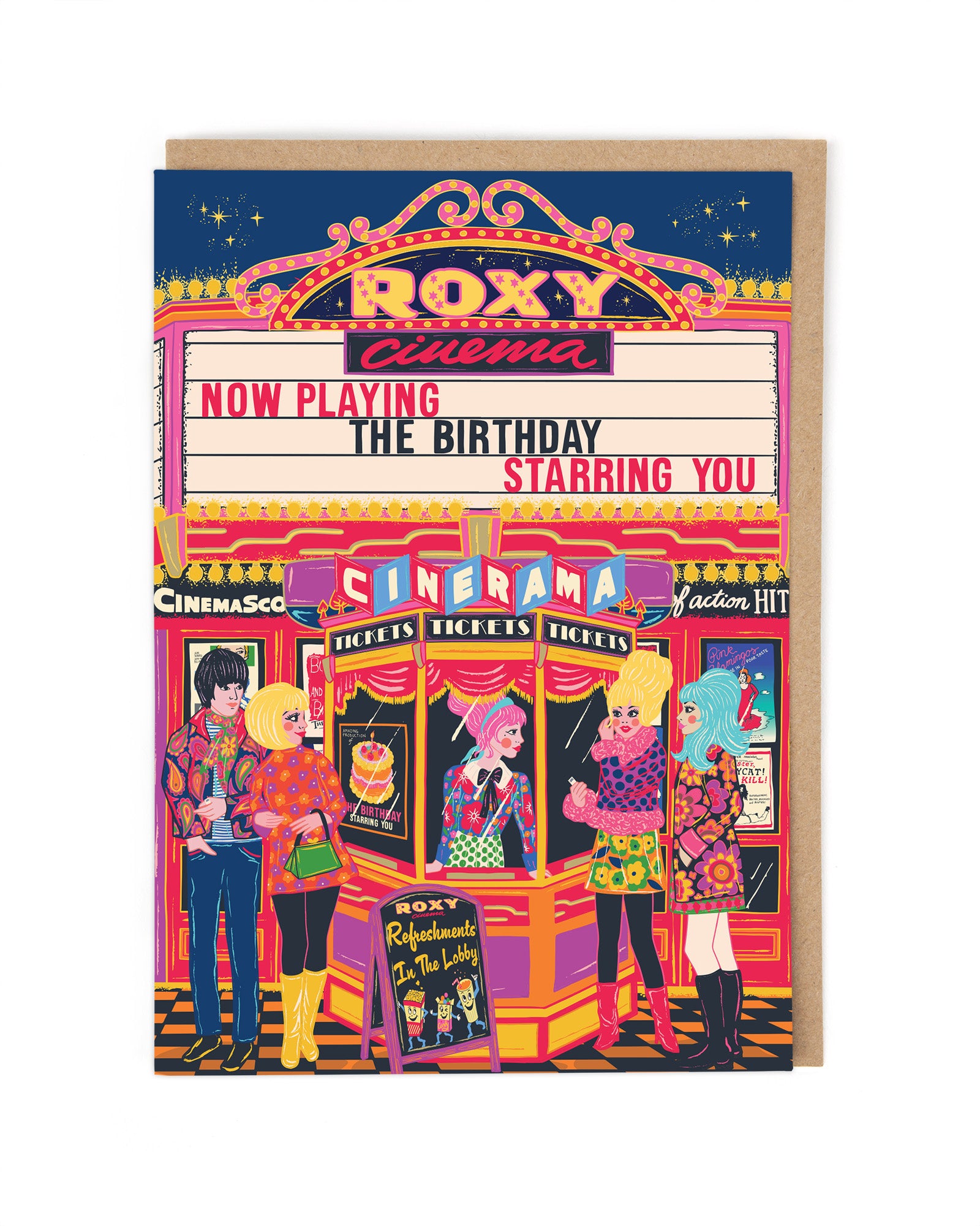 Now Playing Starring You Retro Birthday Card by penny black