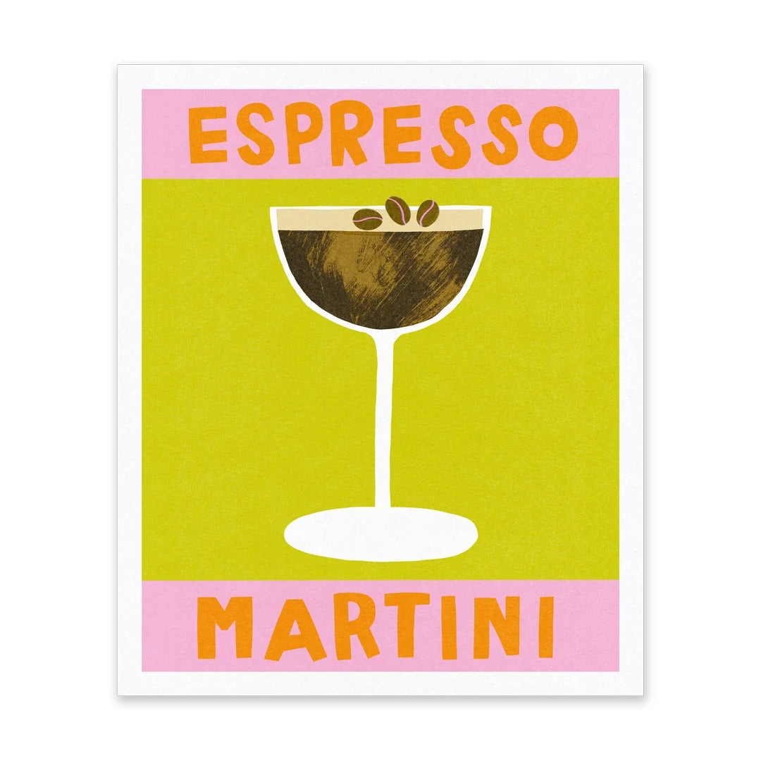 Espresso Martini Cocktail Riso Print | Penny Black