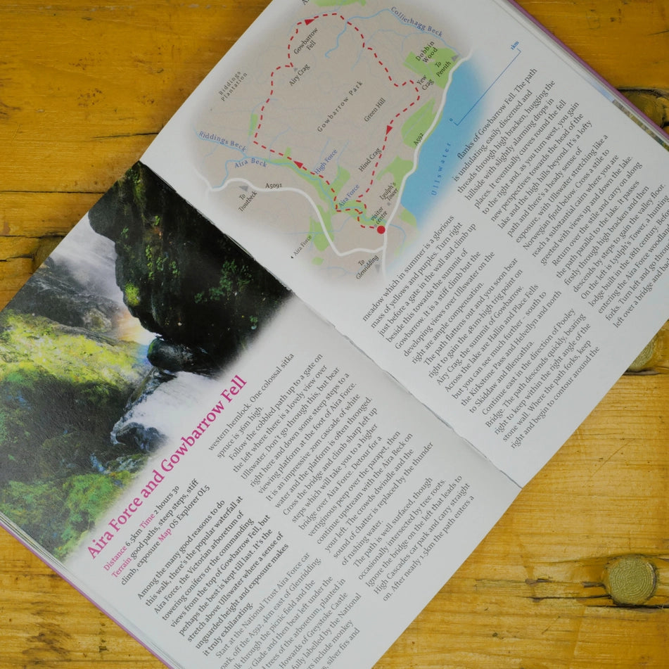 Lake District 40 Favourite Walks Book by penny black showing inside pages