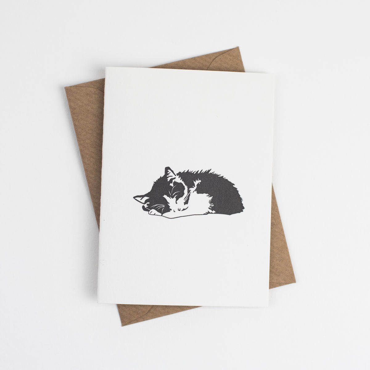 Casey Sleeping Pussycat Little Letterpress Notecard