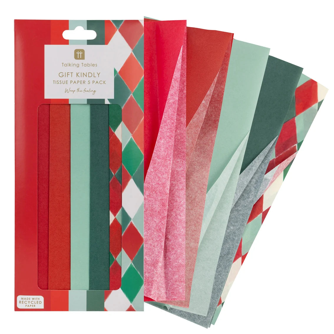 Mixed Harlequin Tissue Paper Pack - 5 Sheets By Penny Black