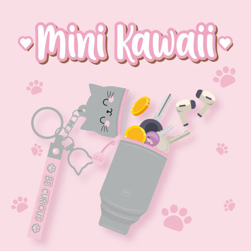 Kitty Cat Mini Kawaii Coin Purse With Keyring By Penny Black