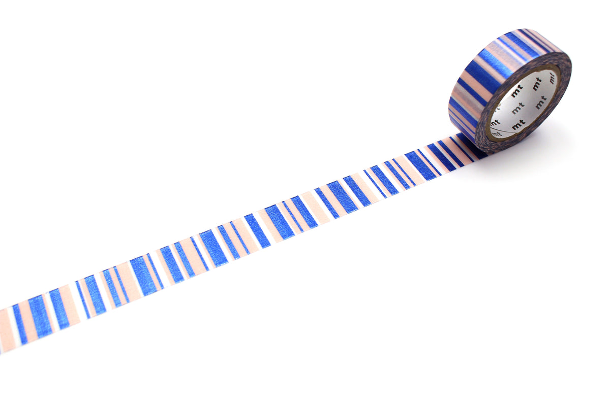 mt Washi Tape - 1P High Brightness Overlapped Stripe by penny black showing tape design