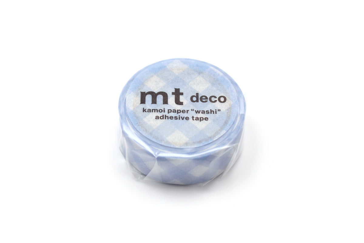 mt Washi Tape - 1P Thick Checkered Pastel Ultramarine by penny black in packaging
