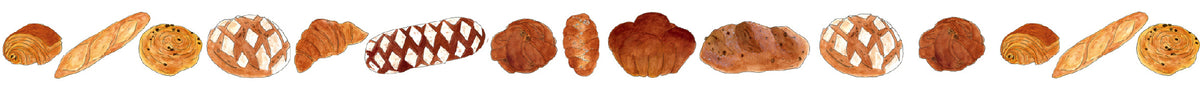 mt Washi Tape - Artist Series - Isabelle Boinot Breads & Pastries by penny black close up of the design