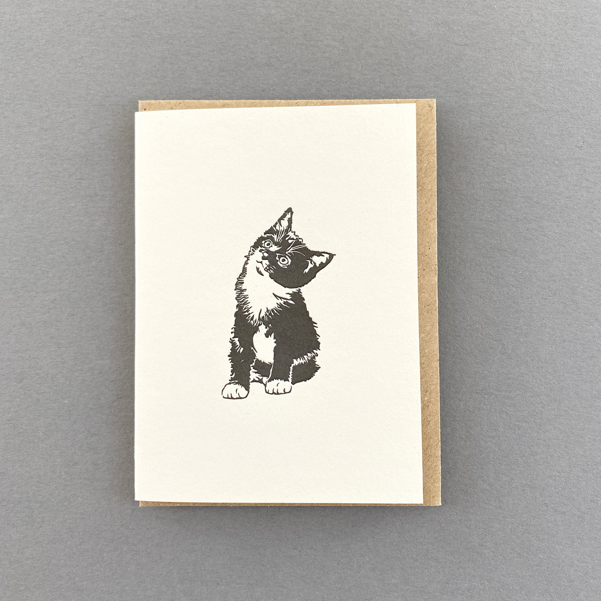 Molly Head Tilt Pussycat Little Letterpress Notecard