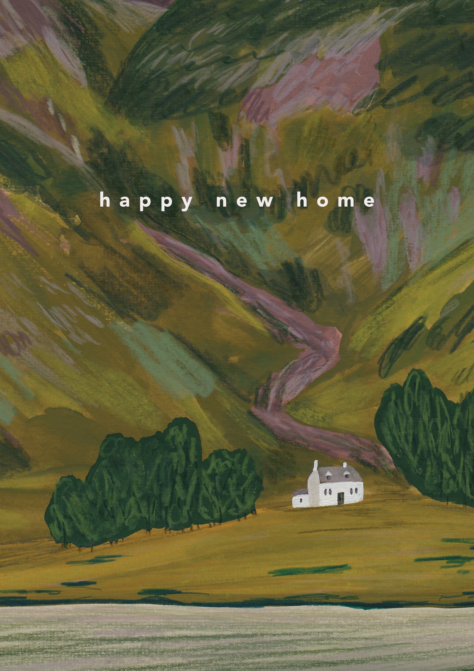 Glencoe in Late Summer Scottish New Home Card by joy jen at penny black