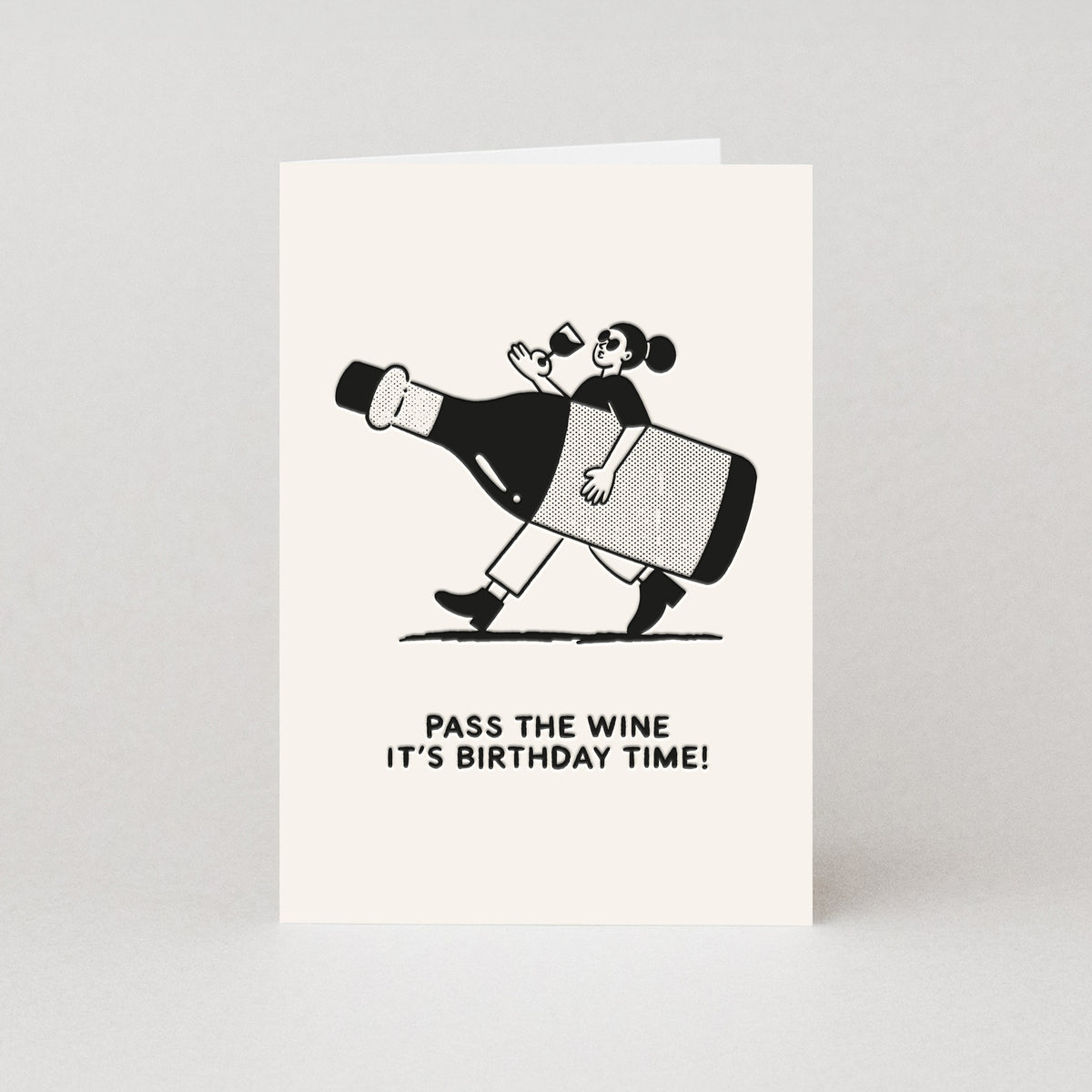 Pass The Wine It's Birthday Time Card By Penny Black