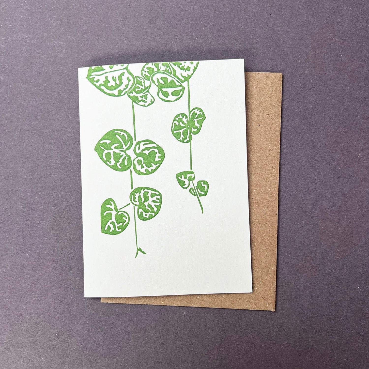 String of Hearts Little Letterpress Notecard by penny black