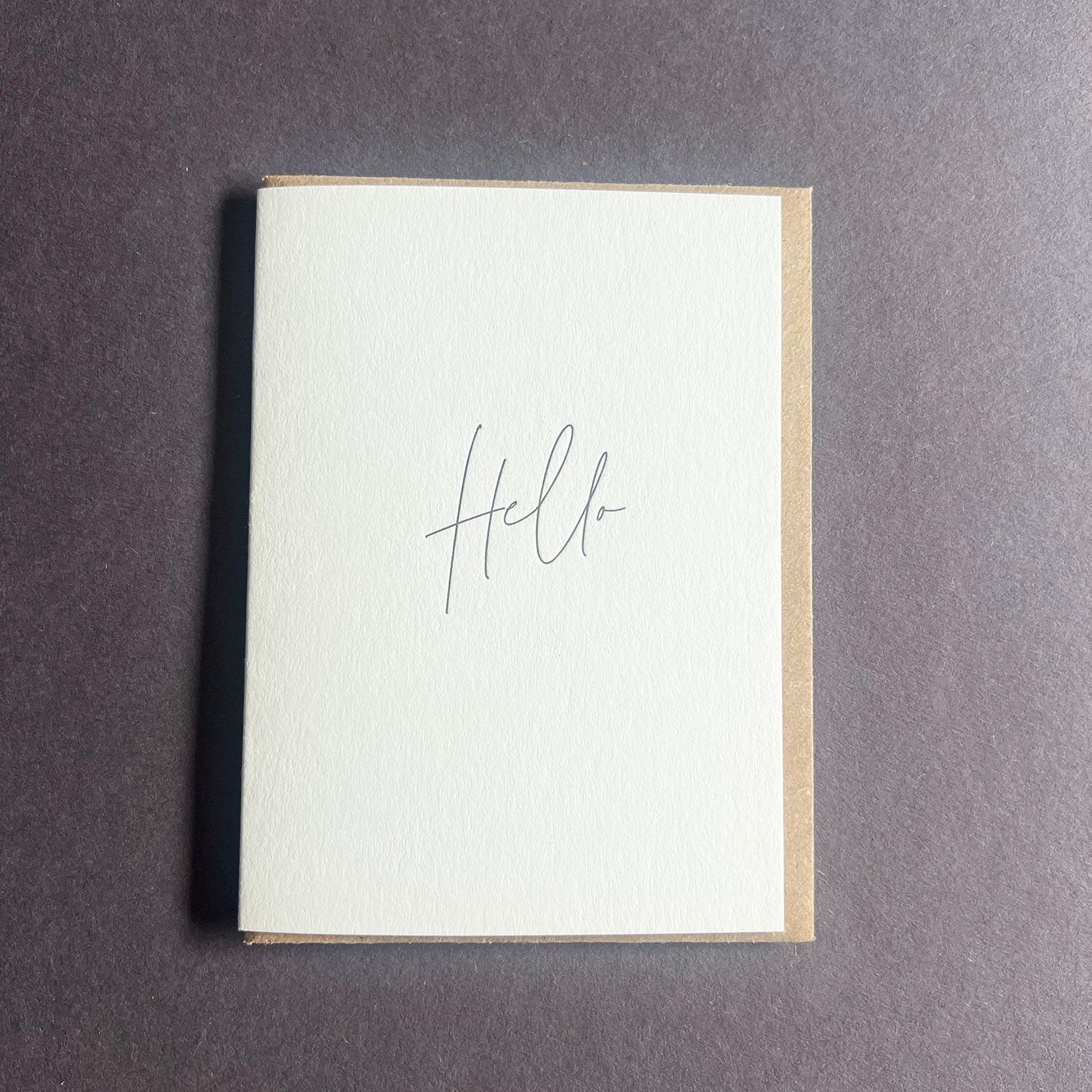 Hello Calligraphy Little Letterpress Notecard by penny black