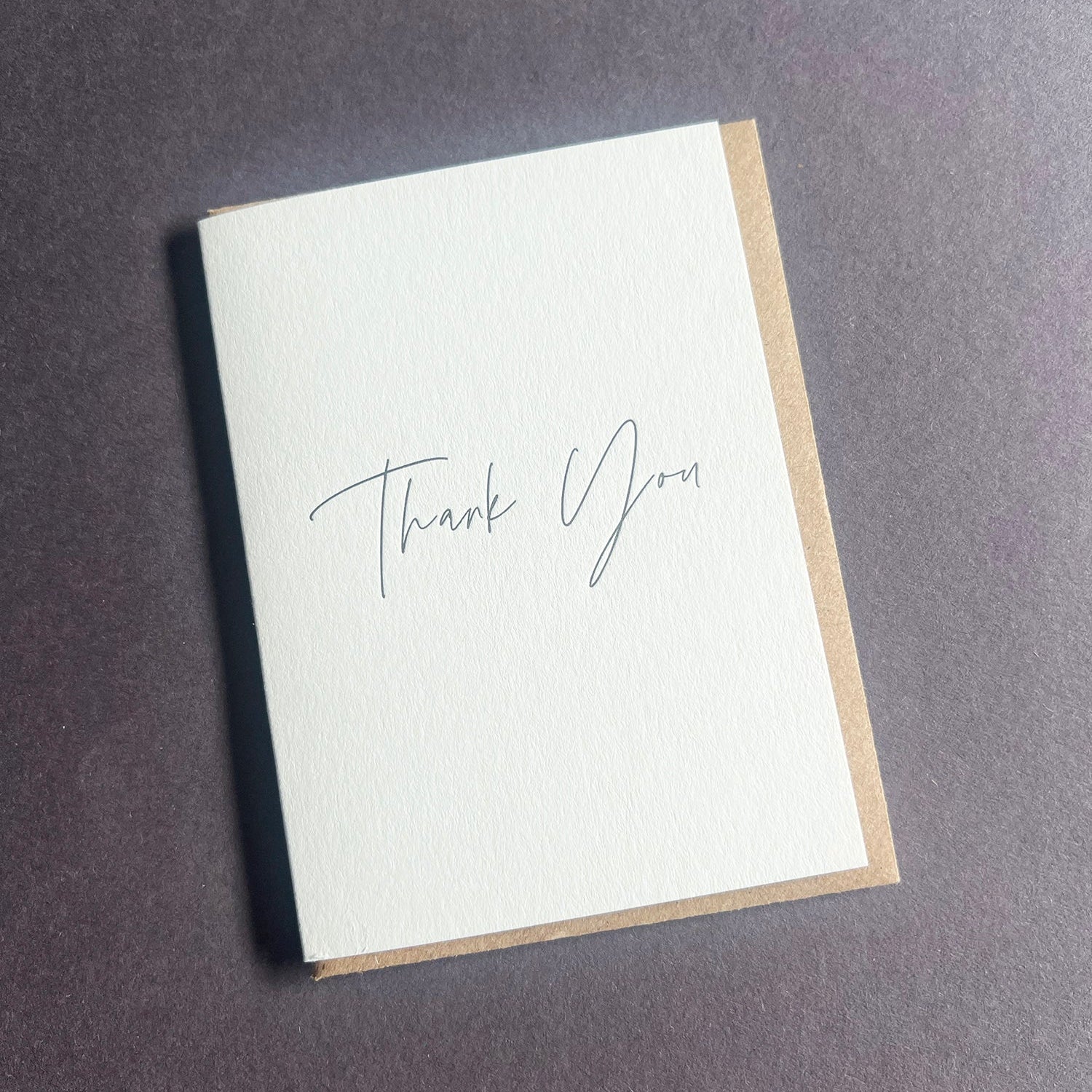 Thank You Calligraphy Little Letterpress Notecard by penny black