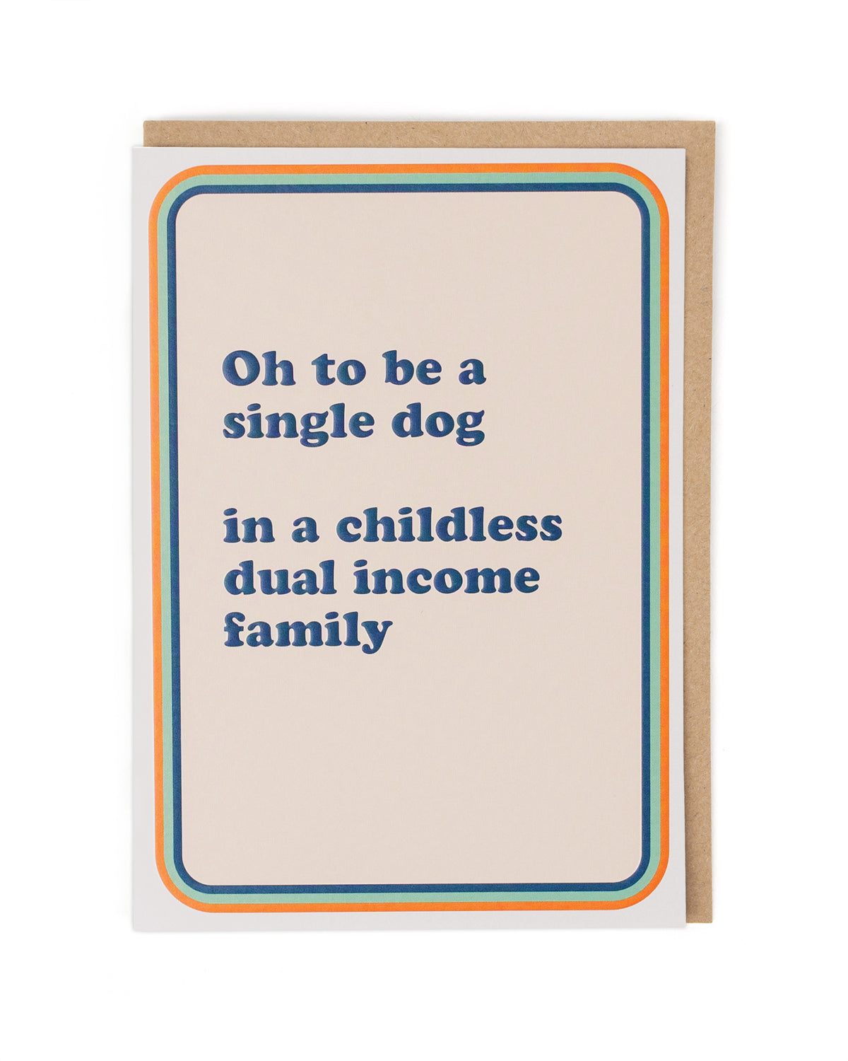 Single Dog Family Funny Card by penny black