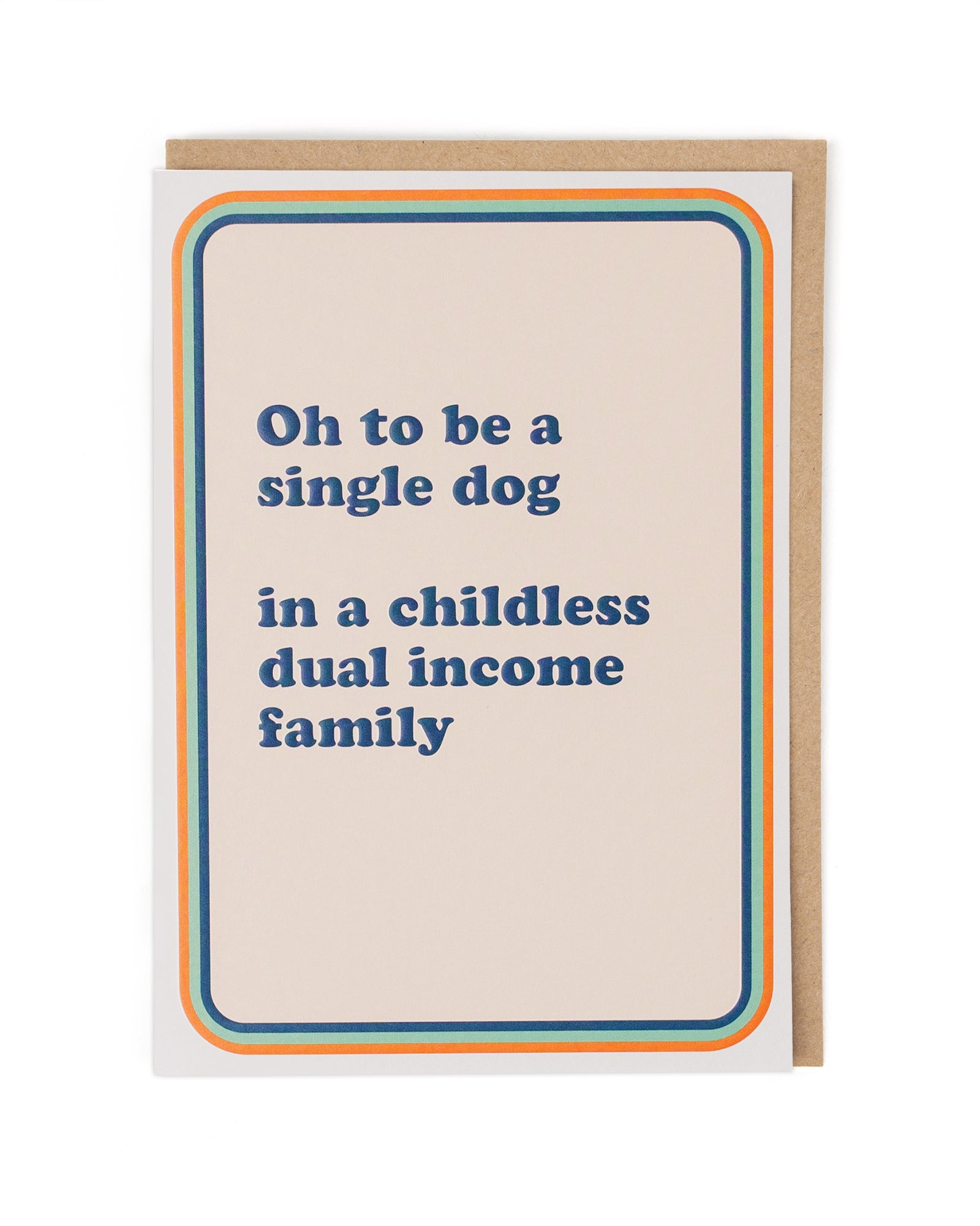 Single Dog Family Funny Card by penny black