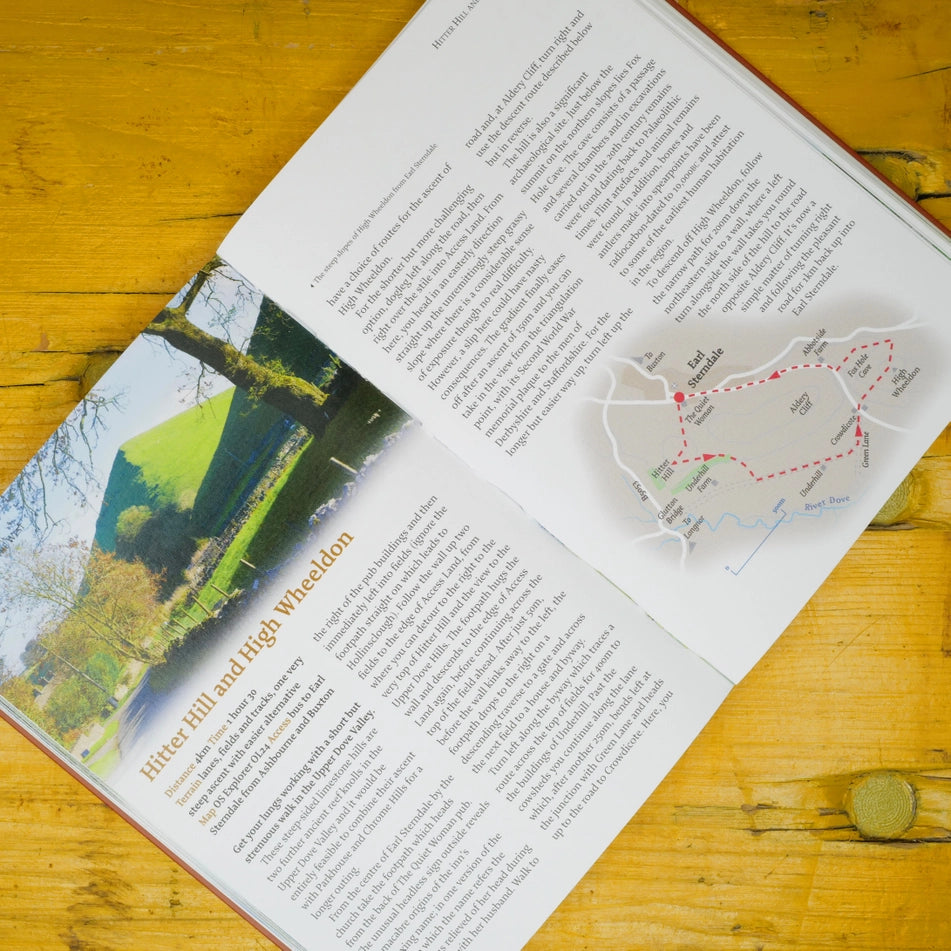 Peak District 40 Favourite Walks Book by penny black showing inside pages