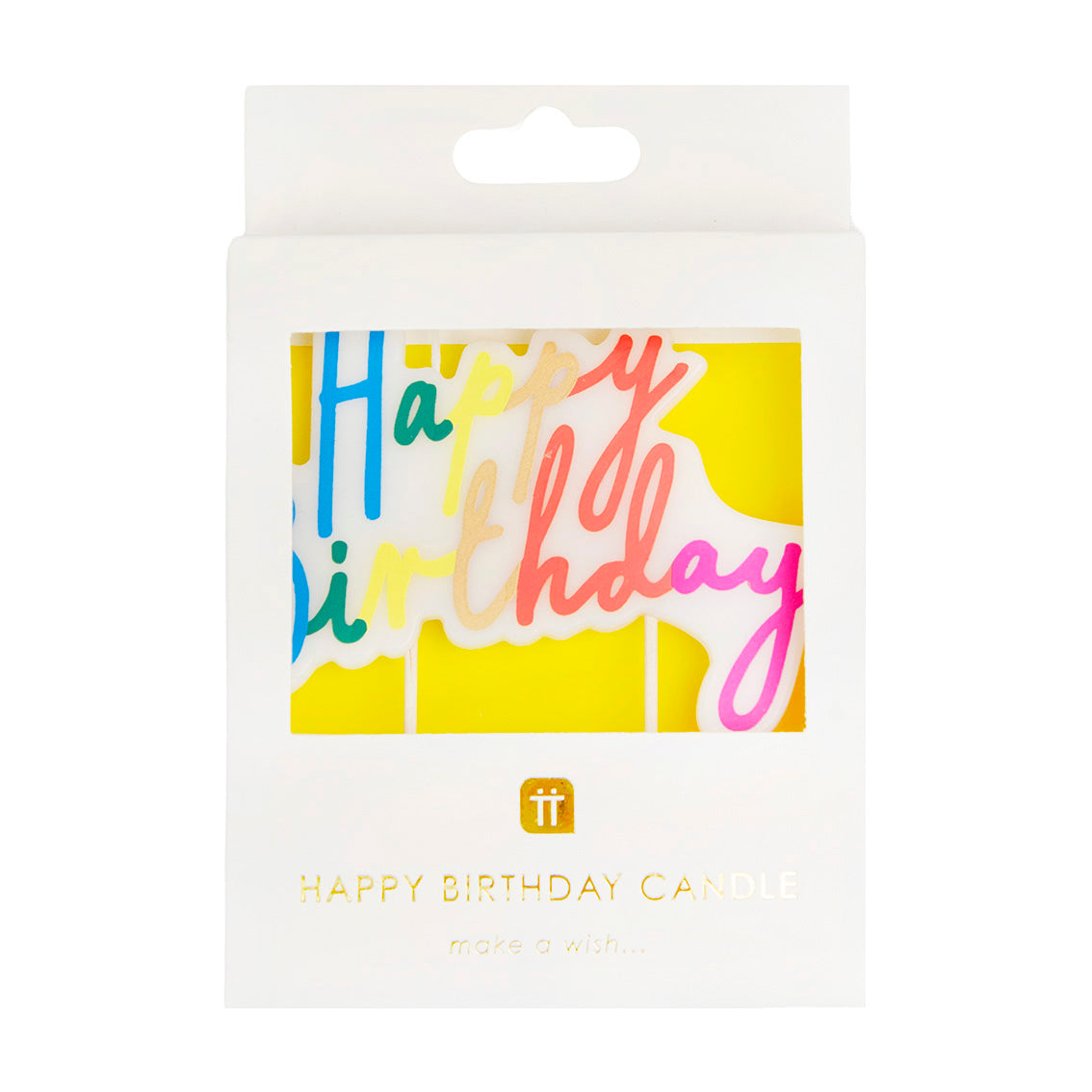 Rainbow Brights Large Happy Birthday Candle