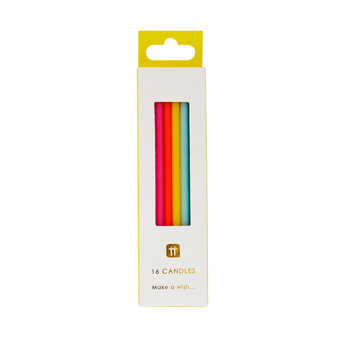 Rainbow Candles 16 Pk