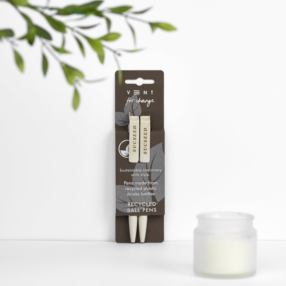 Sucseed Recycled Pen Set 2 Pk in coffee by penny black