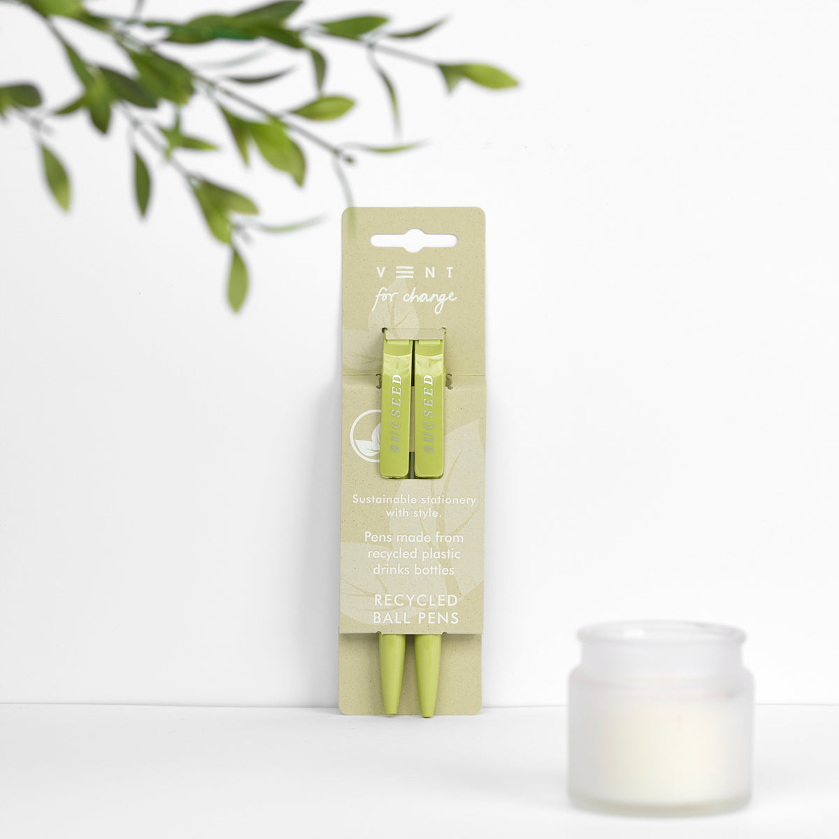 Sucseed Recycled Pen Set 2 Pk in kiwi by penny black