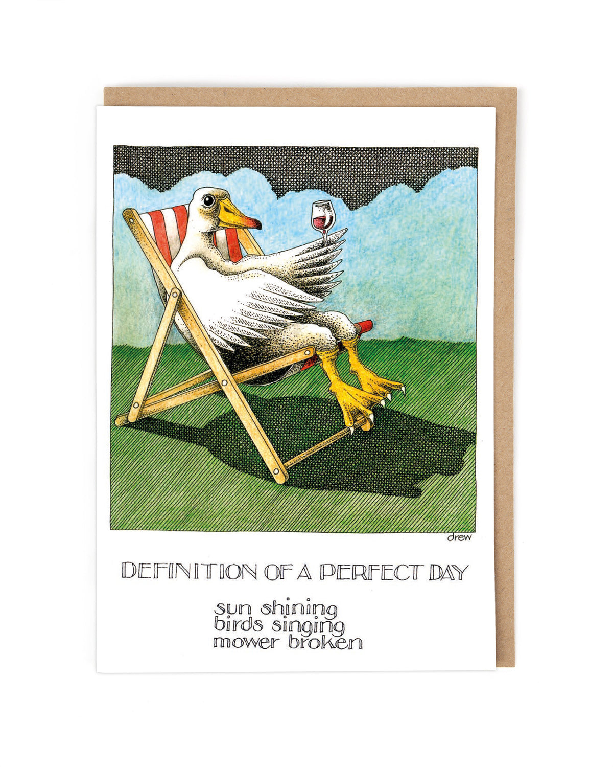 Perfect Day Goose Simon Drew Funny Card by penny black