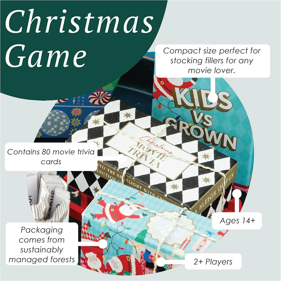 Movie Trivia Christmas Mini Sleigh Game By Penny Black