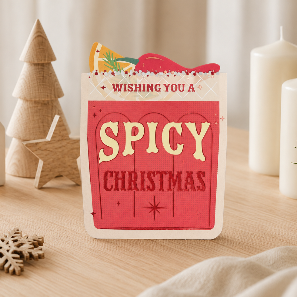Spicy Christmas Margarita Die-Cut Mini Card By Penny Black
