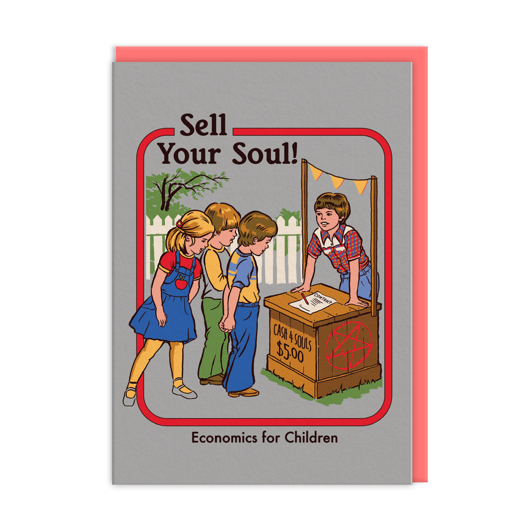 Sell Your Soul Economics For Children Funny Card By Penny Black