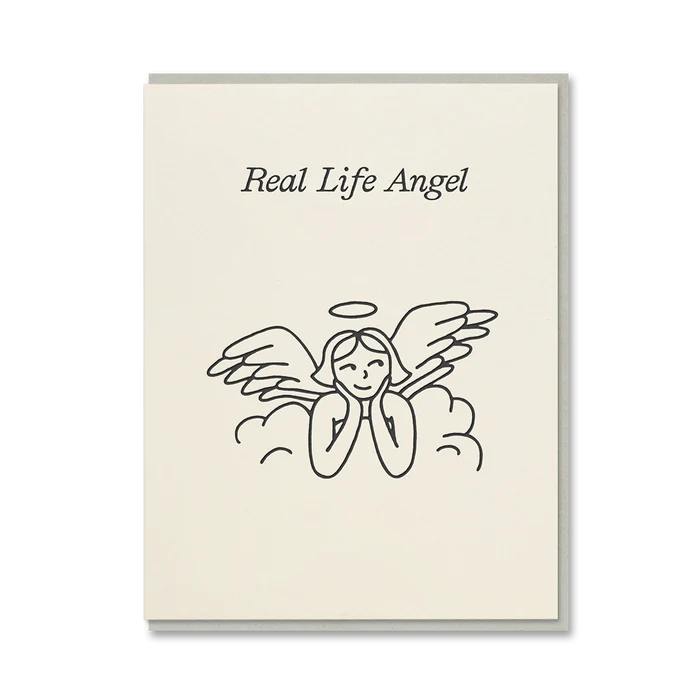 Real Life Angel Letterpress Card By Penny Black
