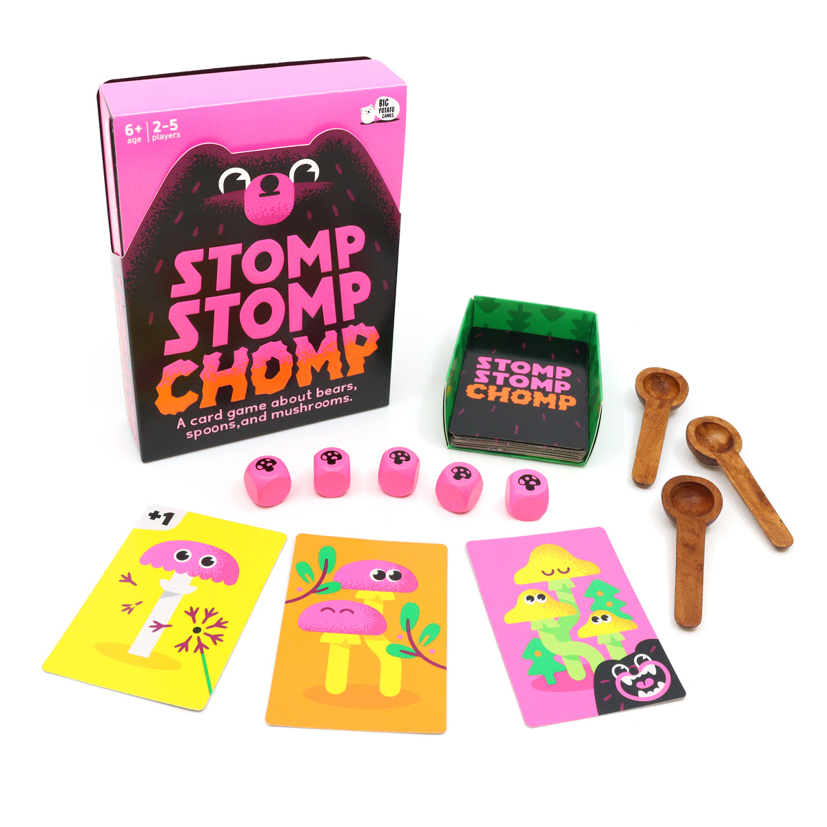 Stomp Stomp Chomp Card Game By Penny Black showing inside contents