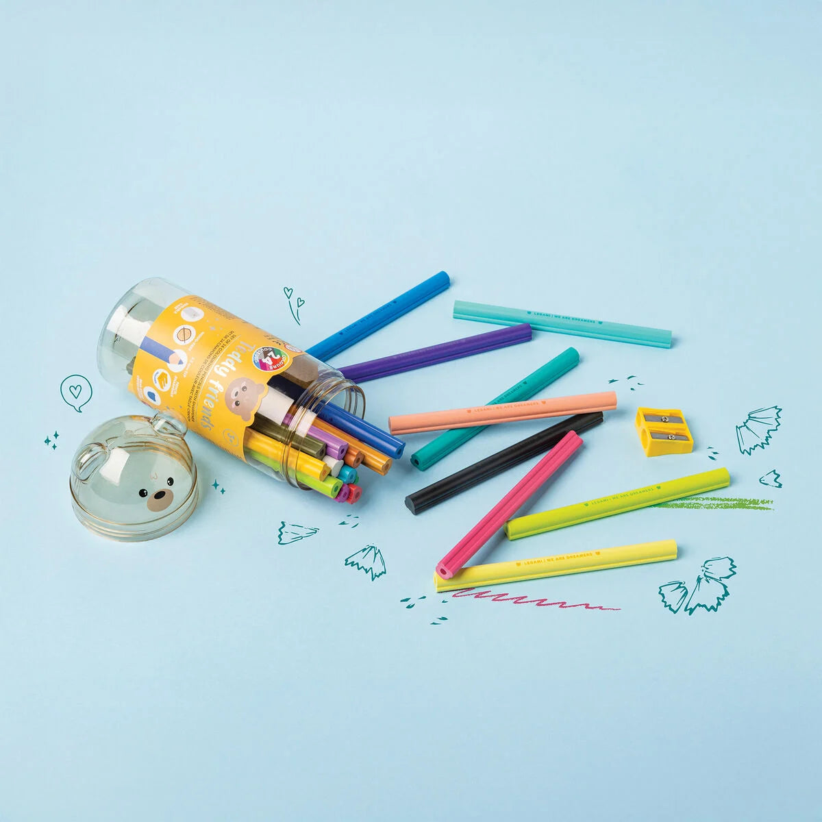 Teddy Friends Colouring Pencils 24 Pk By Penny Black