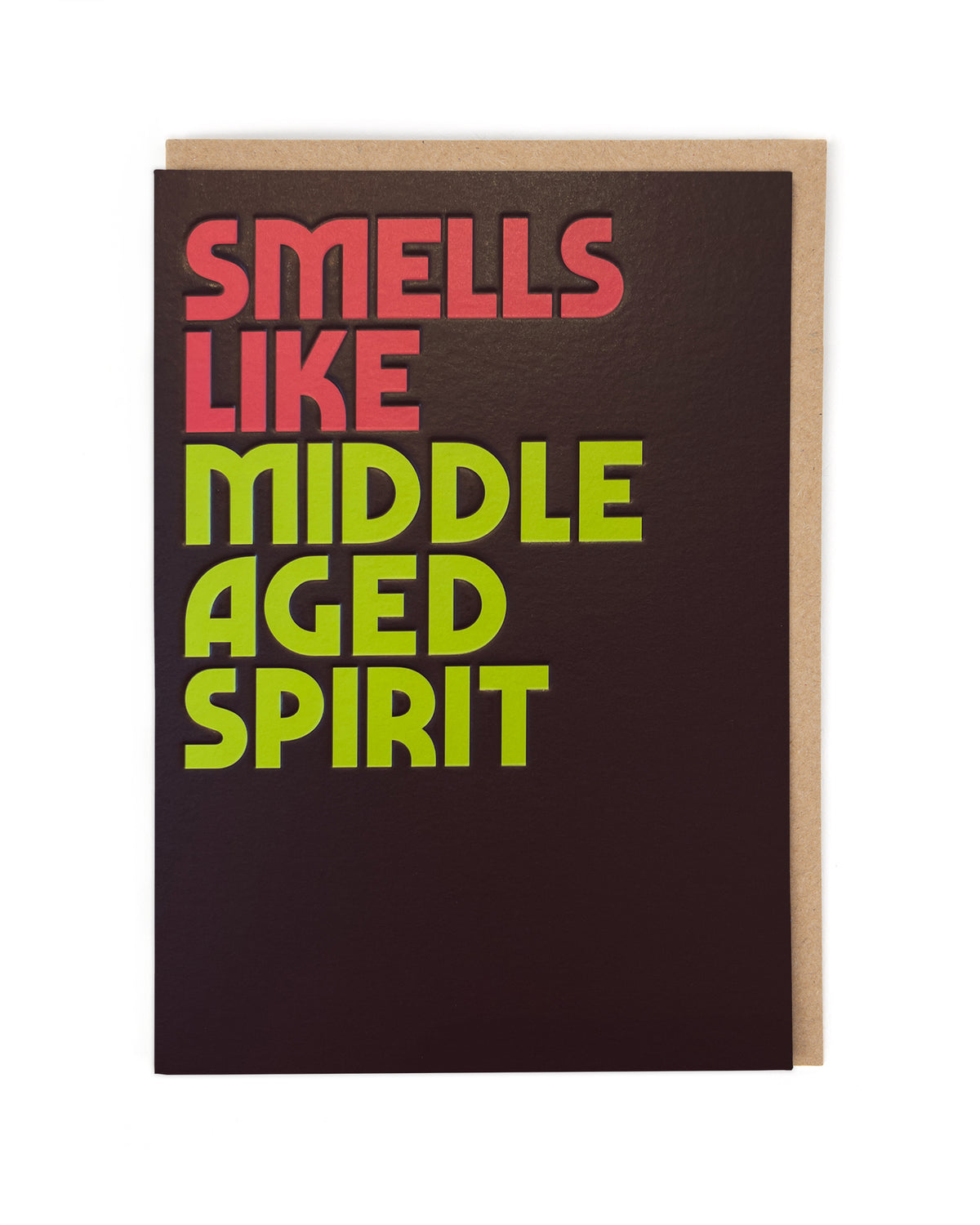 Smells Like Middle Aged Spirit Funny Music Card by penny black