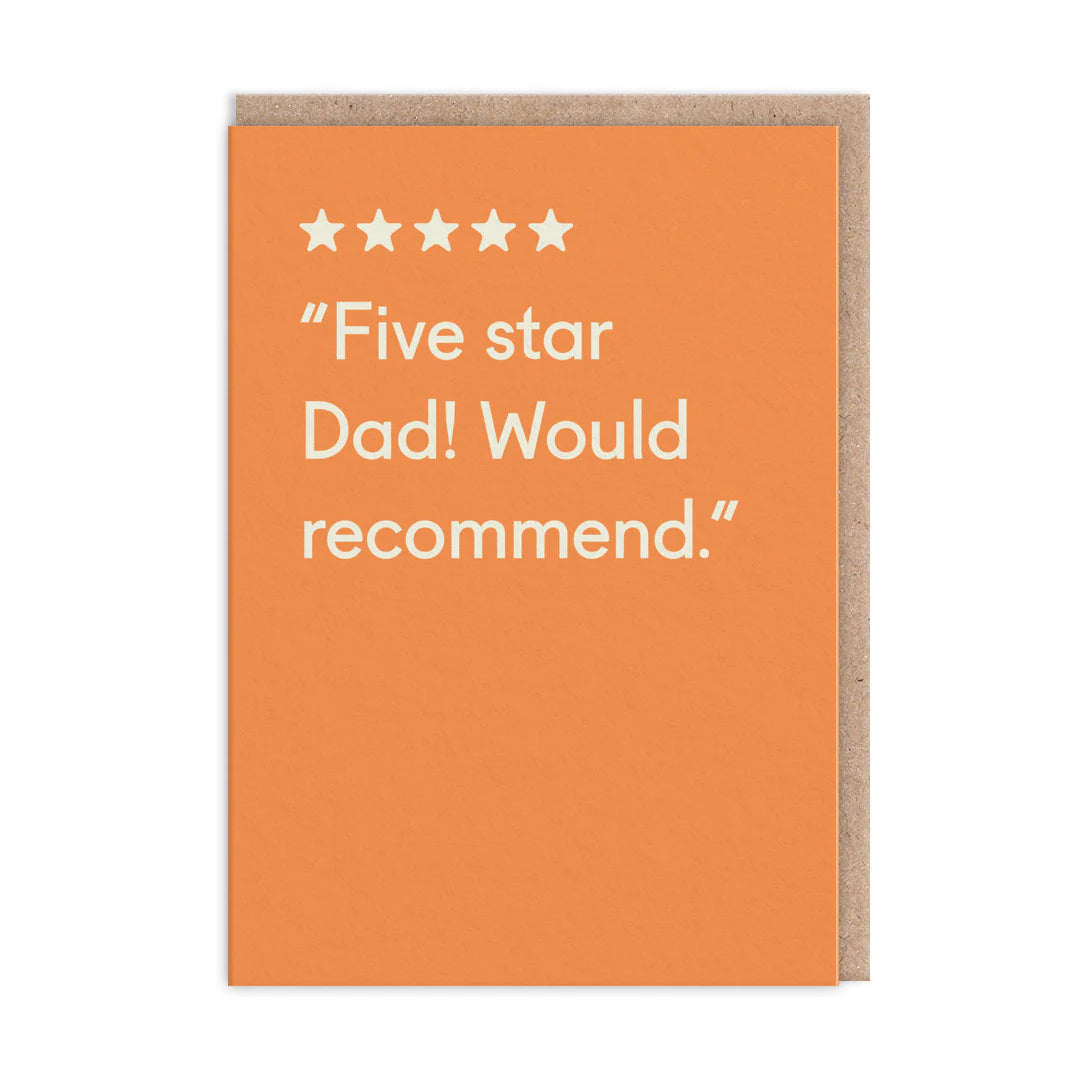 Five Star Dad Funny Fathers Day Card By Penny Black